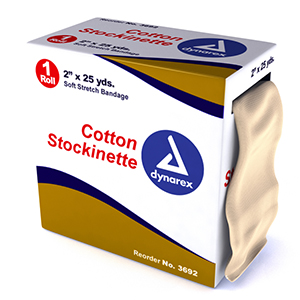 Cotton Stockinette, 4" x 25 yds, 4 Rolls/Cs