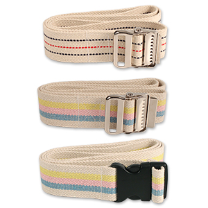Gait Belt - plastic buckle, 60" x 2"   multi color, 1/bag, 36 ba