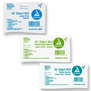 IV Start Kit w/PVC Gloves, 50/cs