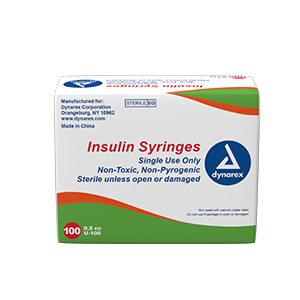 Syringe - Non-Safety, Insulin - .5cc, 27G, 1/2" needle, 5/10/10/