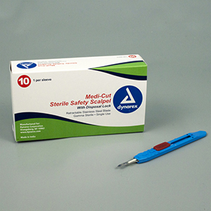 Medicut Safety Scalpels Sterile, #10, 10/Bx