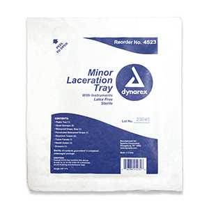 Minor Laceration Tray w/ Instruments, 20/Cs