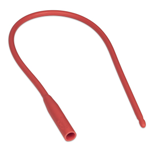Red Rubber Urethral Catheters, 18FR, 10/Box
