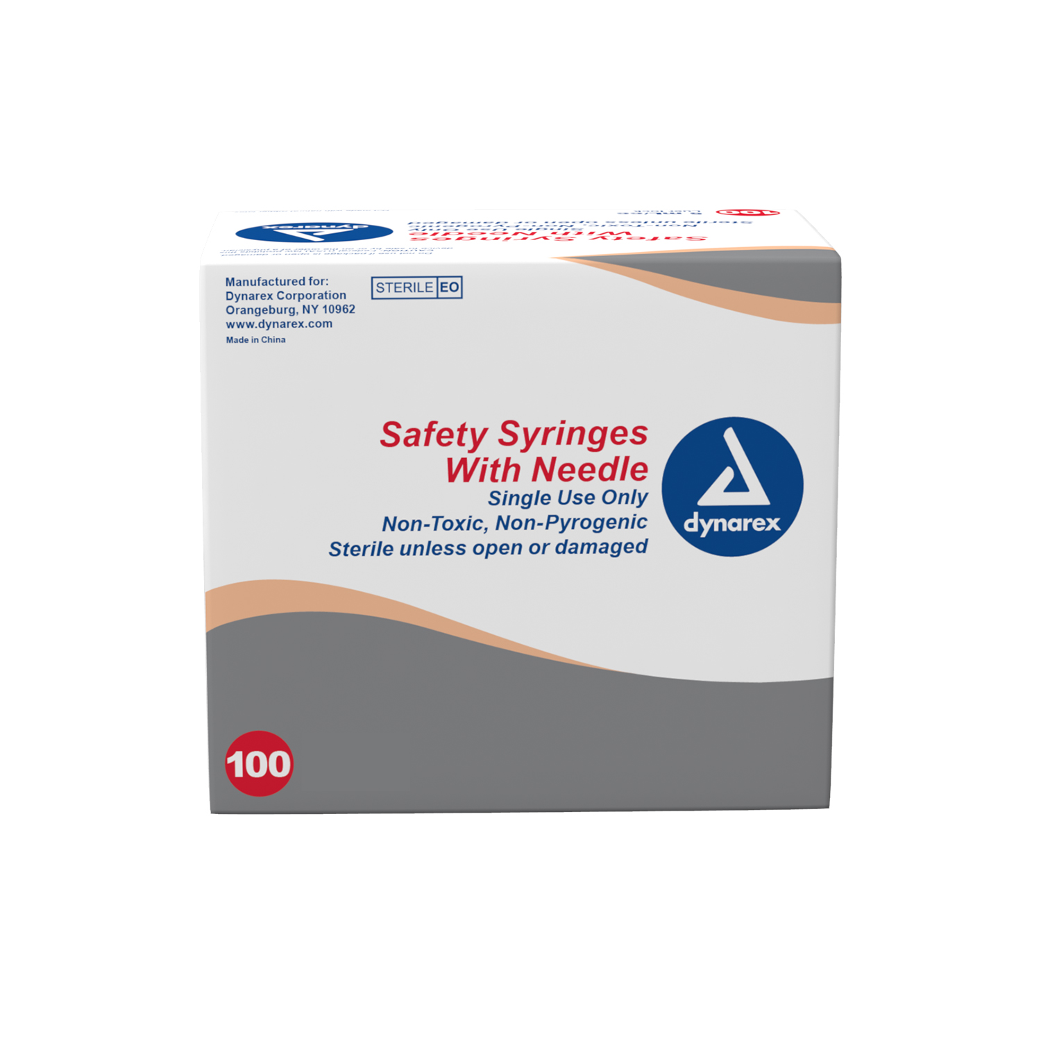 Syringe - Safety - 5cc - Luer Lock, 21G, 1.5" needle, 4/100/cs