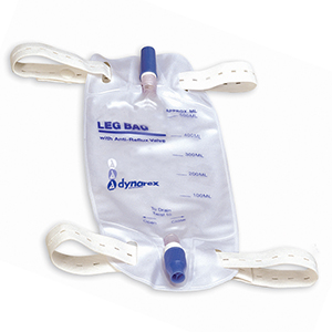 Urinary Leg Bags Sterile, Large, 1000ml w/valve, 4/12/Cs